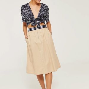 NWT - Ardene A-Line Khaki Skirt